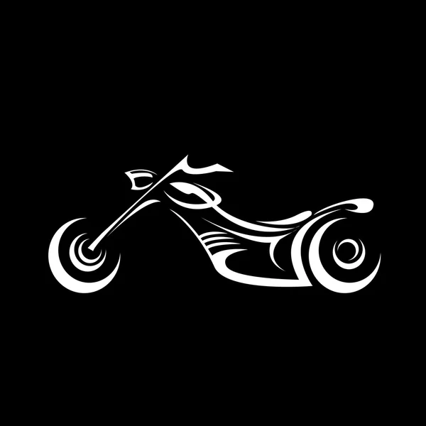 Vector Silhouette of classic motorcycle. moto icon