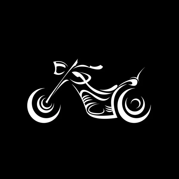 Vector Silhouette of classic motorcycle. moto icon