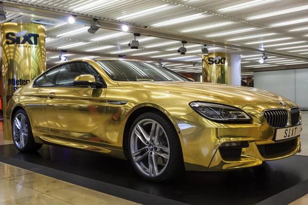 Golden BMW at the Frankfurt Airport