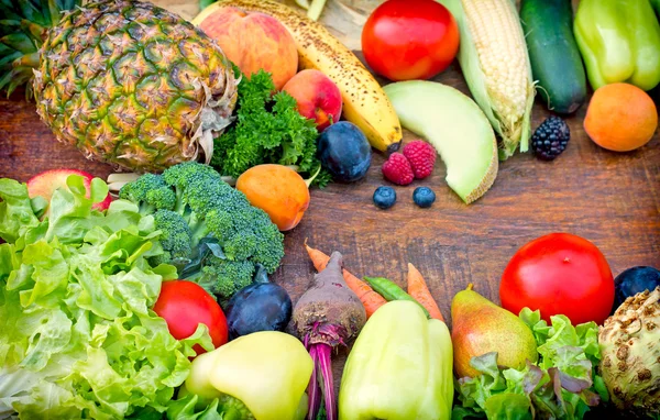 Organic fruits and vegetables