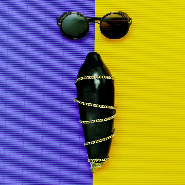 Sunglasses. Steampunk style. Fashion Minimalism art