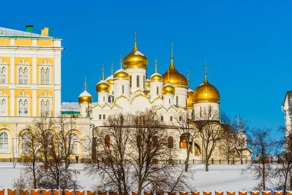 Annunciation cathedral of Moscow Kremlin in the winter day