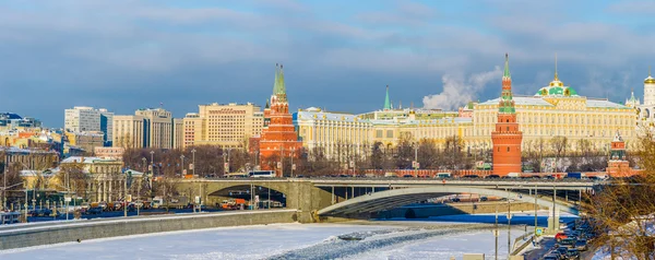 Panorama of Moscow river, the Kremlin and the city