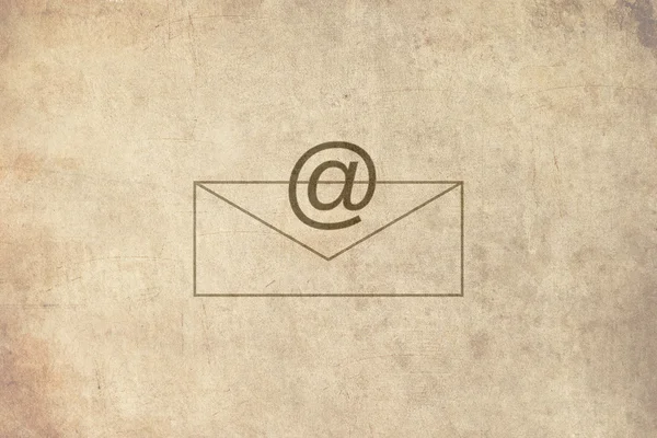 E-mail on ancient paper background