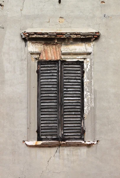 Brown window shutters