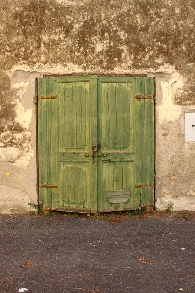 Ancient wooden front door