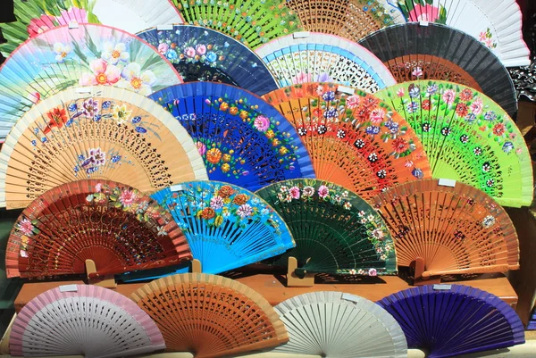 Colourful traditional spanish fans in Sevilla