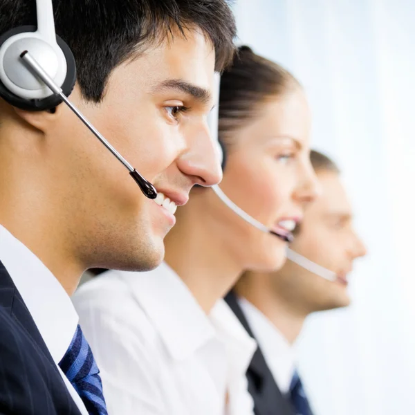 Three customer support phone operators