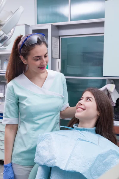 Young woman at the dental office.