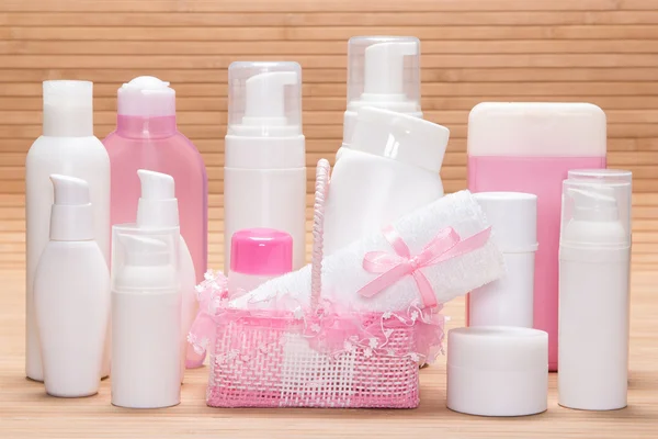 Big set of cosmetic products for skincare