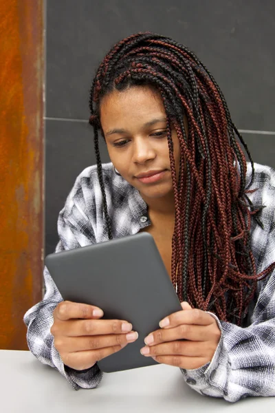 Woman with tablet