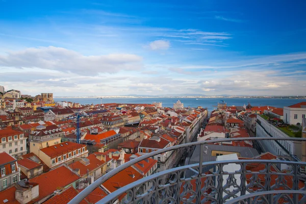 View from the top of the Santa Justa elevator on Lisbon