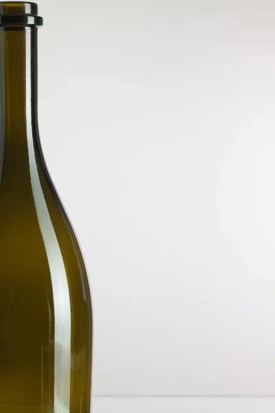 Detail of empty wine bottle