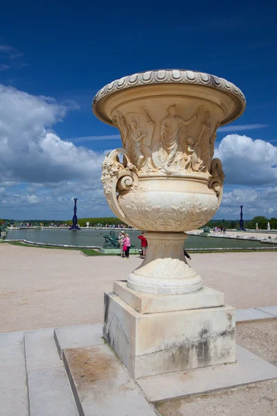 Sculptures in garden of Versailles Palace.