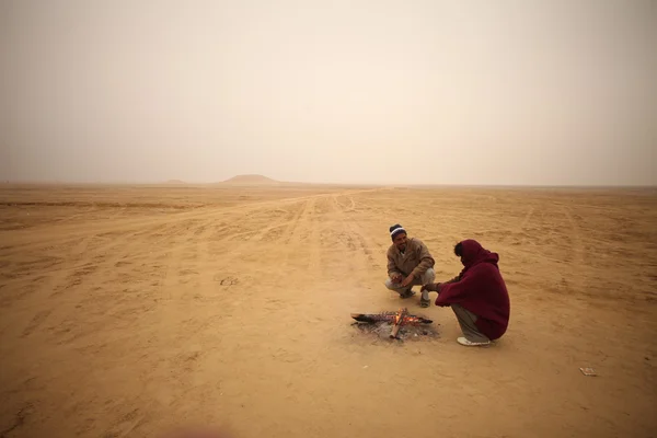 Poor People in Desert