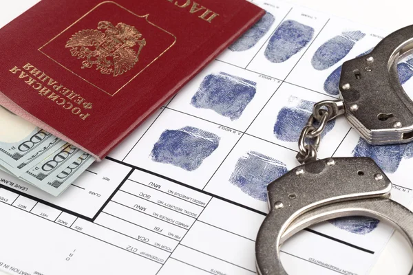 俄罗斯旅游护照指纹卡 - 图库照片Alexandre17