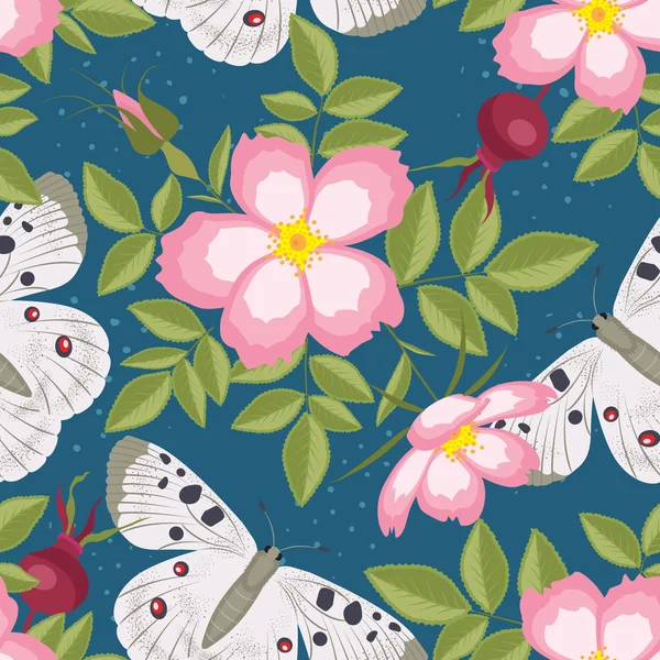 Cute vector floral seamless pattern of flowers. Simple floral print