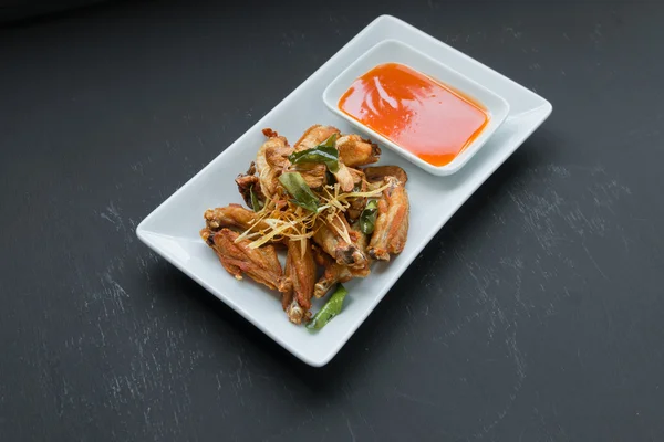 Chicken dish - Deep fried chicken wings with lemongrass, Thai fo