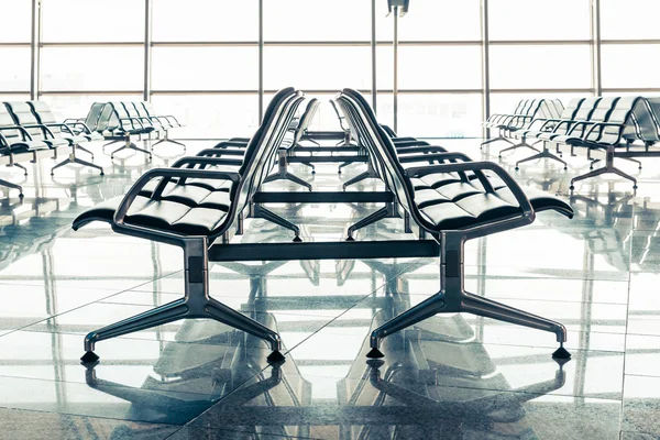 Empty departure lounge at the airport