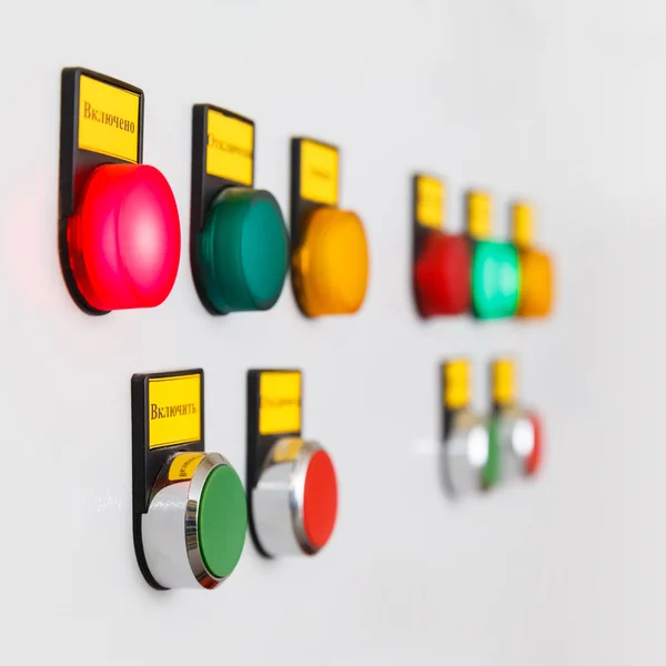 Electrical panel with multi-colored indicators
