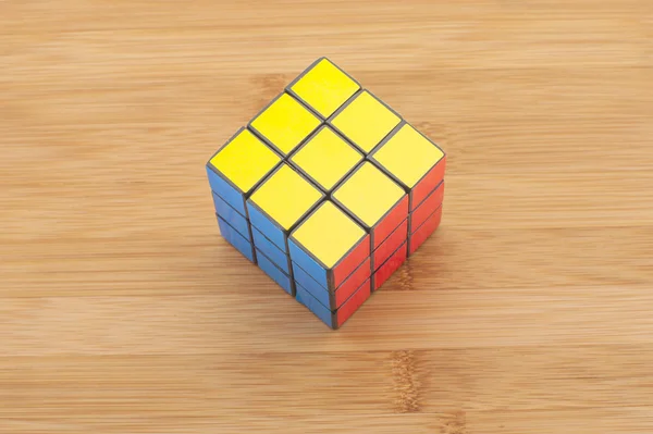 KUALA LUMPUR- MALAYSIA - FEBRUARY 14, 2015: Rubik\'s cube on the