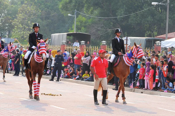 KUANTAN-AUG 31:Malaysians participate in National Day parade, celebrating the 58th anniversary of independence on August 31, 2015 in Kuantan, Pahang, Malaysia.