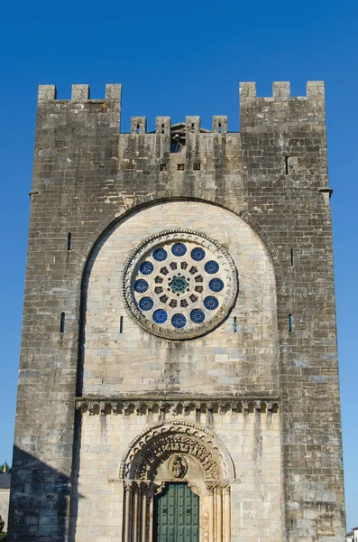 Facade of Saint Nicholas church in portomarin