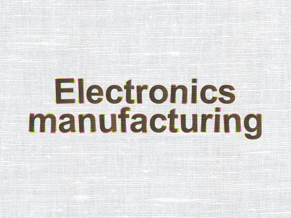 Industry concept: Electronics Manufacturing on fabric texture background