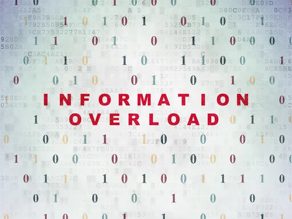 Data concept: Information Overload on Digital Paper background