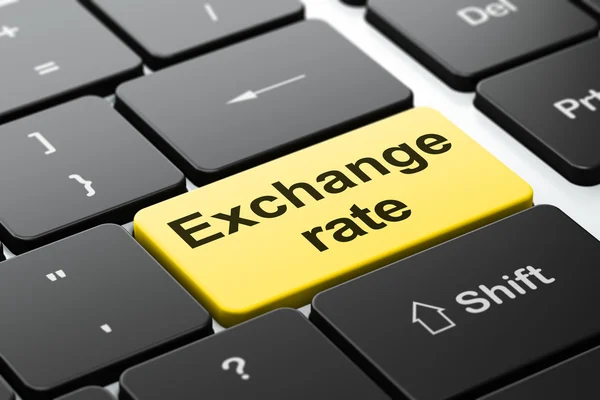 Currency concept: Exchange Rate on computer keyboard background