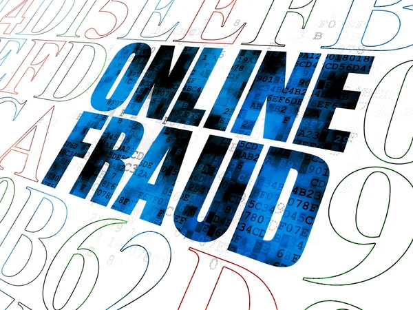 Privacy concept: Online Fraud on Digital background