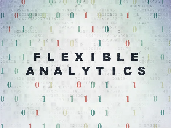 Finance concept: Flexible Analytics on Digital Paper background