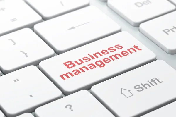 Finance concept: Business Management on computer keyboard background