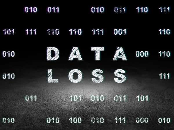 Information concept: Data Loss in grunge dark room