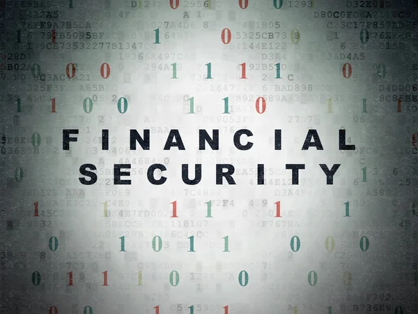 Security concept: Financial Security on Digital Paper background