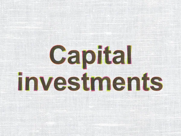 Banking concept: Capital Investments on fabric texture background