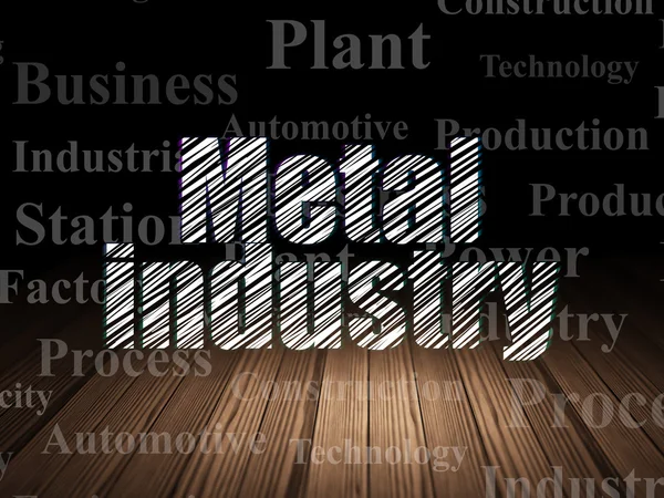 Industry concept: Metal Industry in grunge dark room