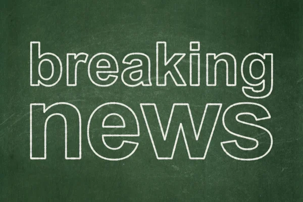 News concept: Breaking News on chalkboard background