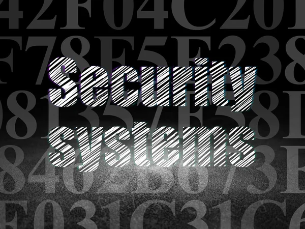 Safety concept: Security Systems in grunge dark room