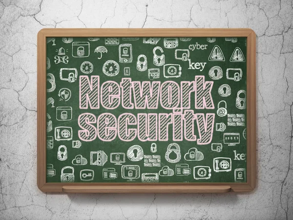 Privacy concept: Network Security on School Board background