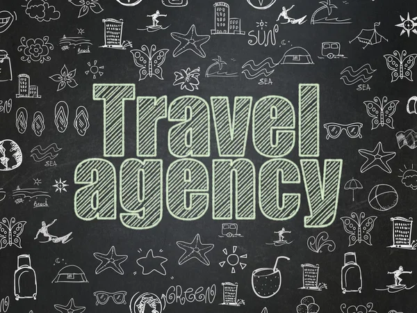 Travel concept: Travel Agency on School Board background