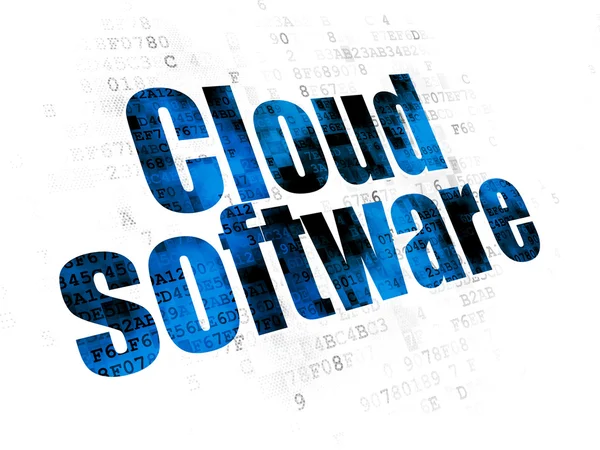 Cloud computing concept: Cloud Software on Digital background