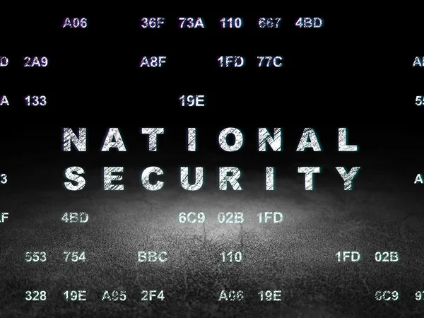 Safety concept: National Security in grunge dark room