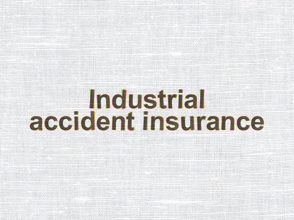 Insurance concept: Industrial Accident Insurance on fabric texture background