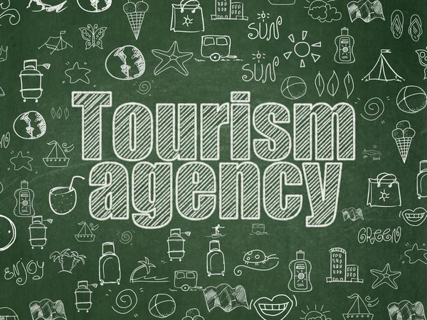 Travel concept: Tourism Agency on School Board background