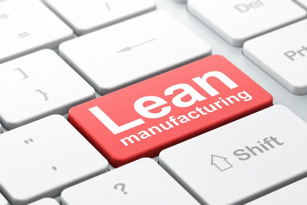 Manufacuring concept: Lean Manufacturing on computer keyboard background