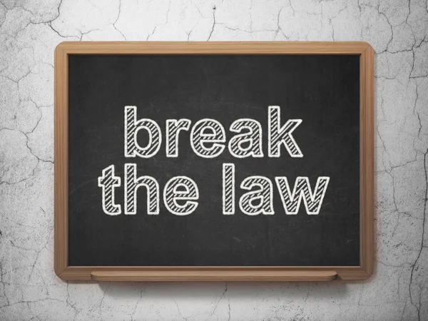 Law concept: Break The Law on chalkboard background