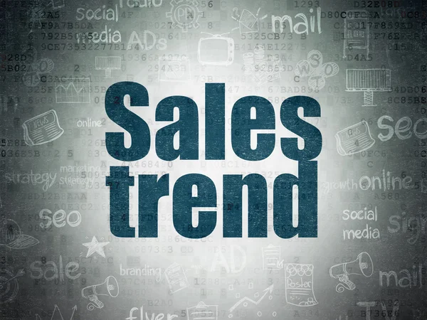 Advertising concept: Sales Trend on Digital Paper background