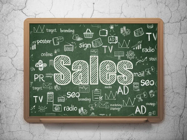 Marketing concept: Sales on School Board background