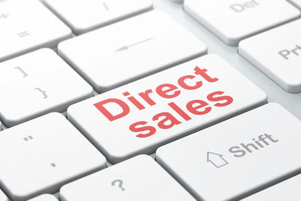 Marketing concept: Direct Sales on computer keyboard background